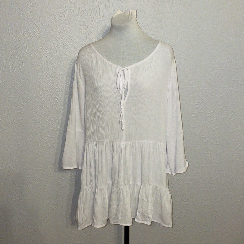 Agnes & Dora White Breezy Tunic Large